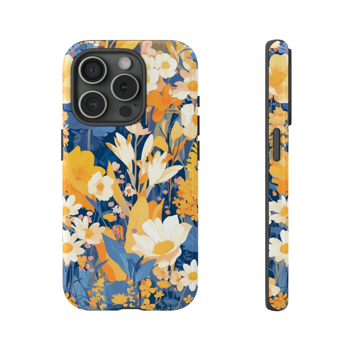 Wildflower Blooms, Abstract Retro Floral iPhone Case / Samsung Case