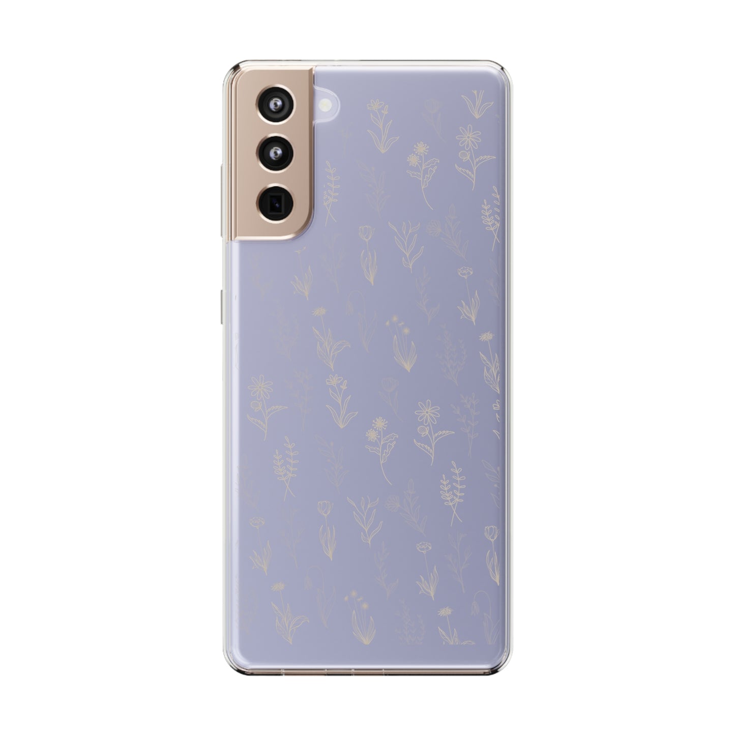 Light Gold Floral Sea | Clear iPhone Case / Samsung Case