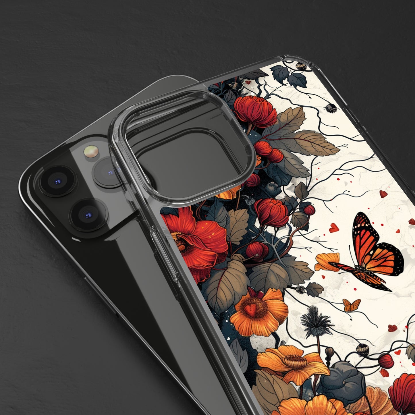 Dark Fall Butterfly Aesthetic | Clear iPhone Case / Samsung Case