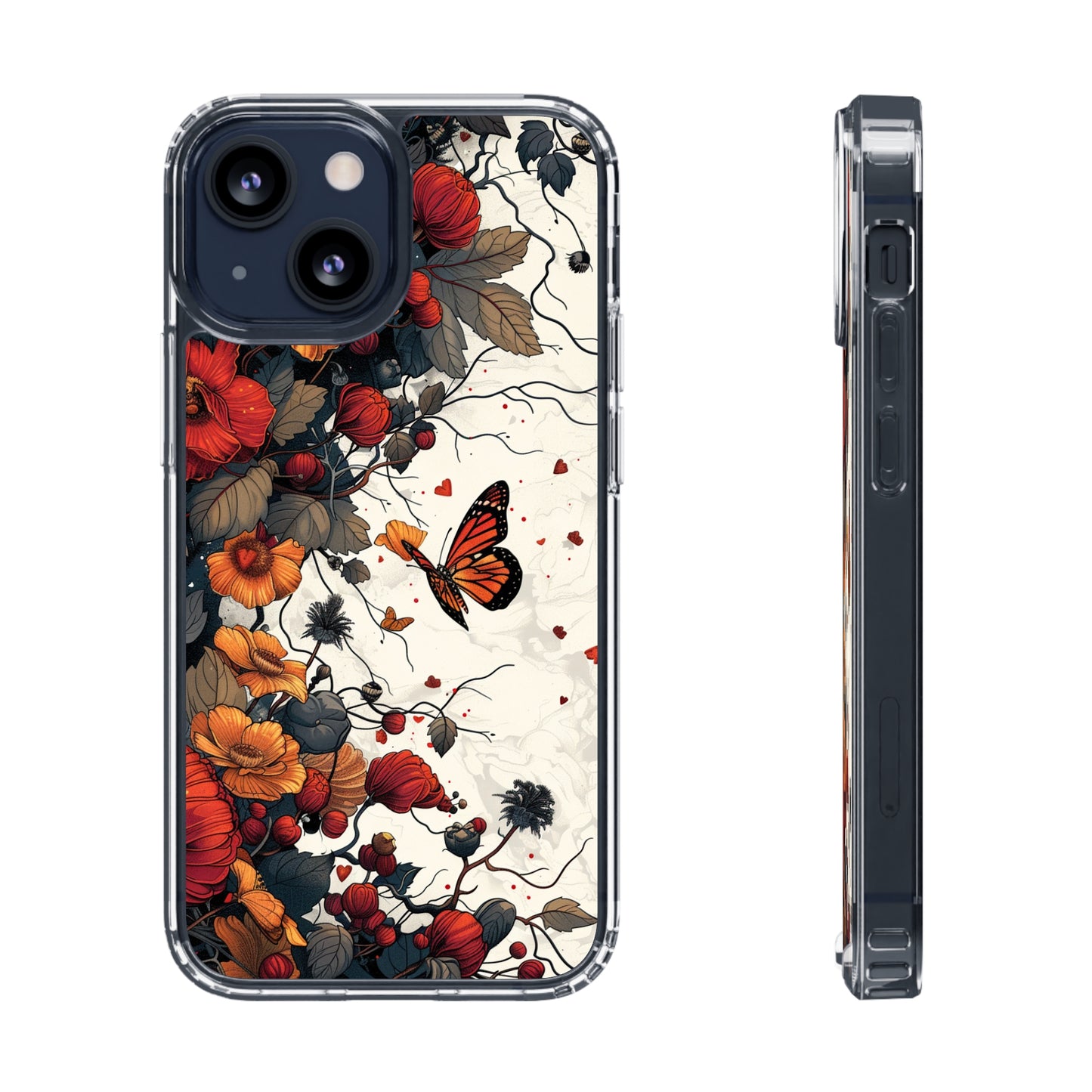 Dark Fall Butterfly Aesthetic | Clear iPhone Case / Samsung Case