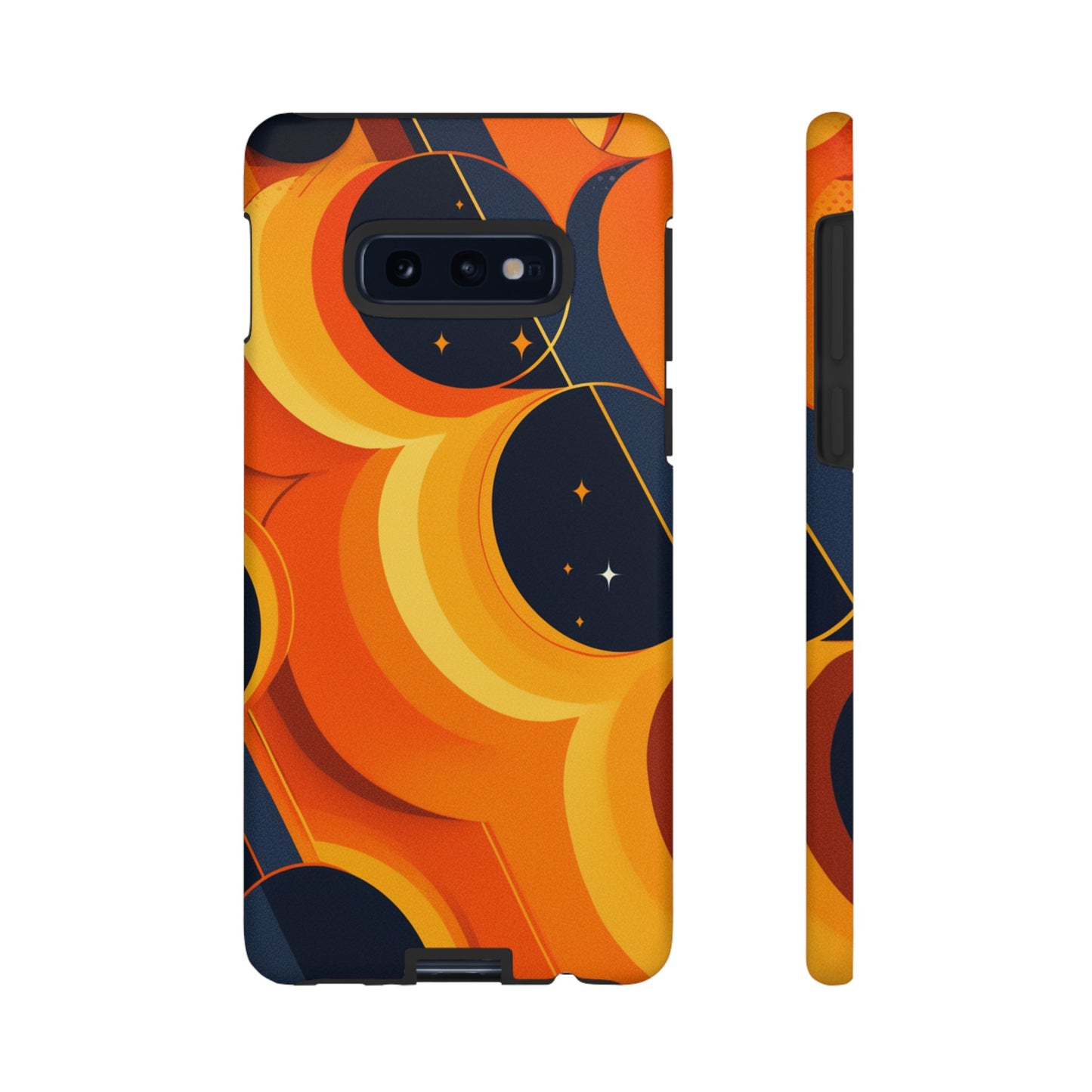 Orange & Black Groovy Patterns iPhone Case / Samsung Case