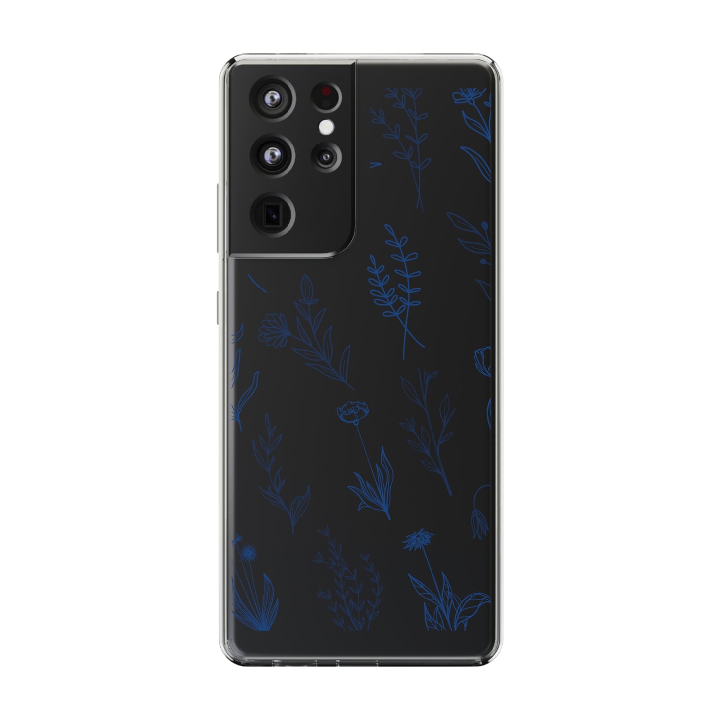 Deep Blue Sea Wildflower | Clear iPhone Case / Samsung Case