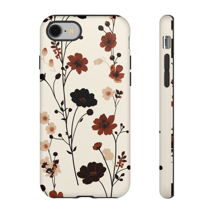 Minimalistic Tall Wildflowers iPhone Case