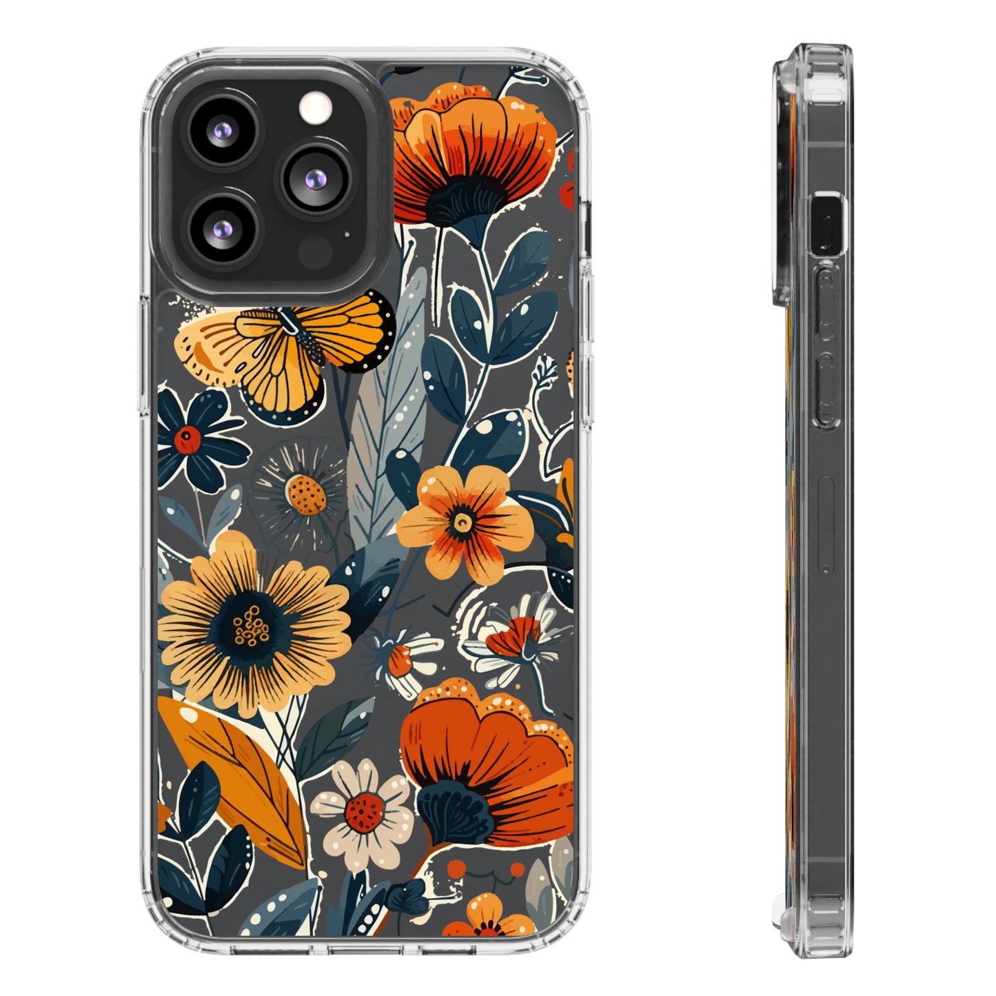 Summer Blooms Whimsical Garden | Clear iPhone Case / Samsung Case