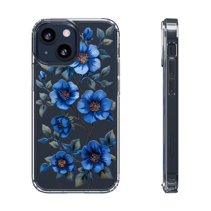 Royal Blue Pansies | Clear iPhone Case / Samsung Case