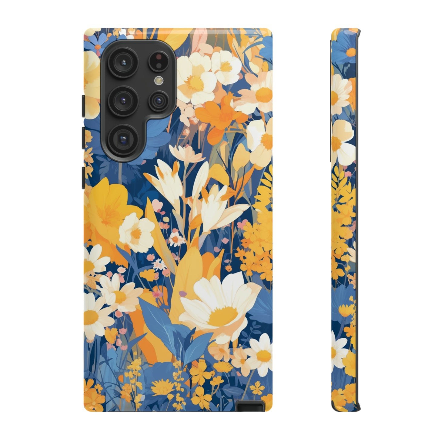 Wildflower Blooms, Abstract Retro Floral iPhone Case / Samsung Case