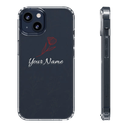 Personalized Rose Floral Sea | Clear iPhone Case / Samsung Case