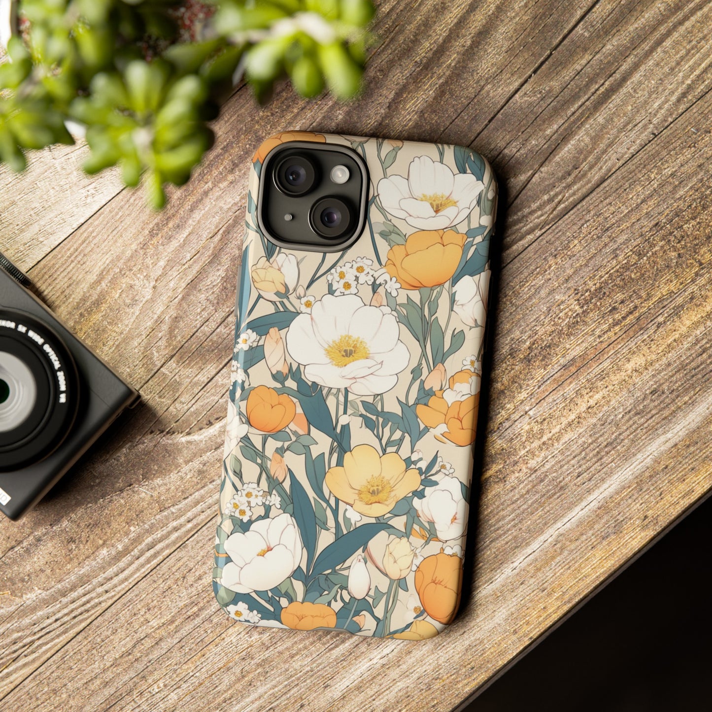 Tall White Flowers iPhone Case / Samsung Case