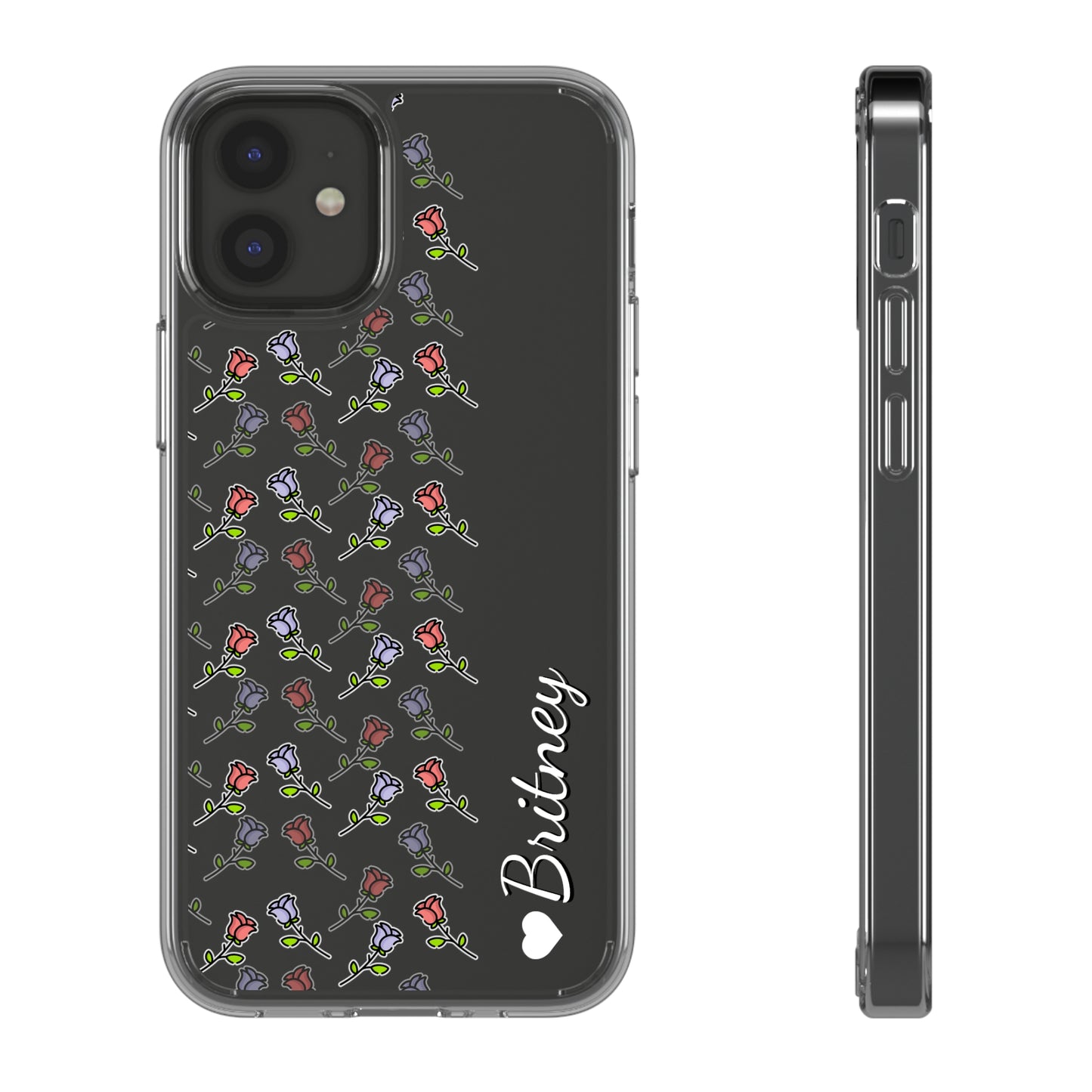 Custom Light Floral Pattern | Clear iPhone Case / Samsung Case