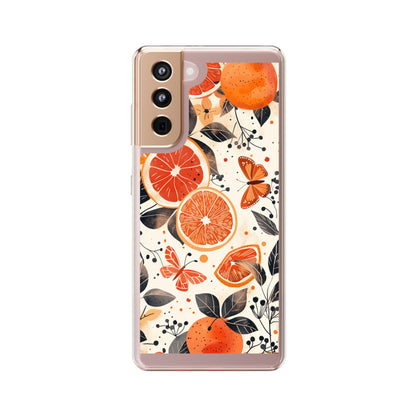 Orange Vines Aesthetic | Clear iPhone Case / Samsung Case