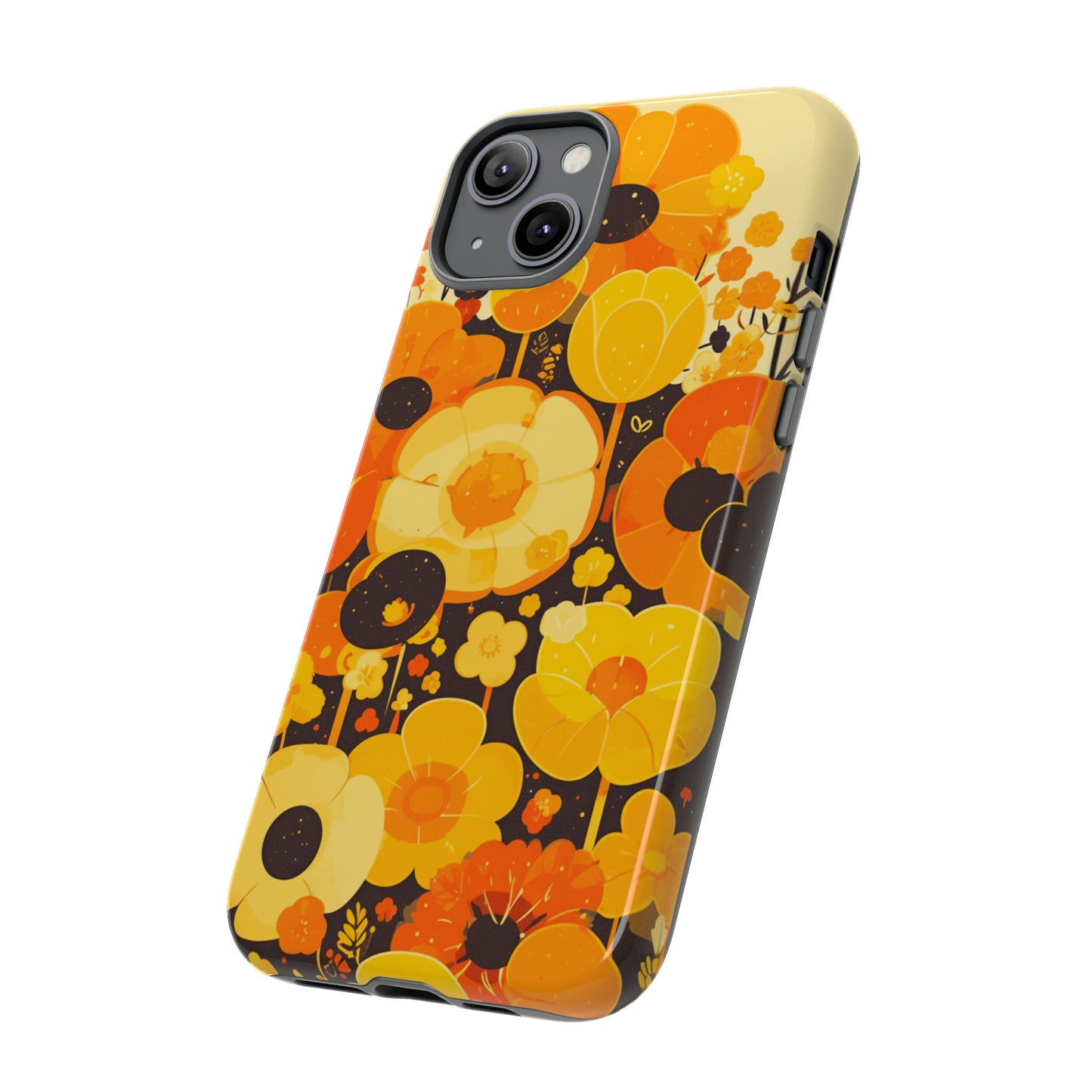 Retro Floral Pattern Illustrations iPhone Case / Samsung Case, Gift for Floral Lovers, Gift for Her