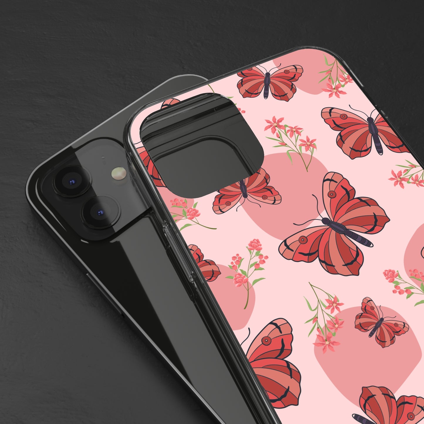 Red Butterflies | Clear iPhone Case / Samsung Case