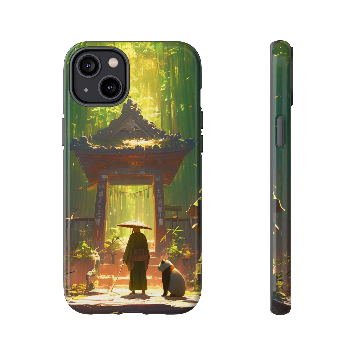 Vintage Japanese PandaTemple Aesthetic iPhone Case, iPhone 15 Pro Max 14 13 12 11 Mini, Samsung Galaxy S23 S22, Google Pixel 7 6 Pro