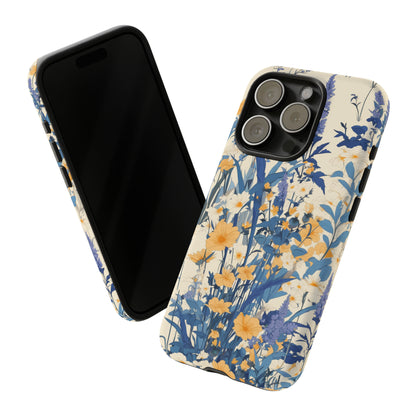 Botanical Phone Case, Boho Floral iPhone Case, Girly Phone Case, Wildflower Phone Case, Aesthetic Phone Case, Spring Vintage Phone Case GIft