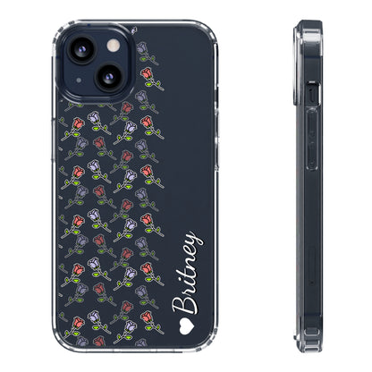 Custom Light Floral Pattern | Clear iPhone Case / Samsung Case