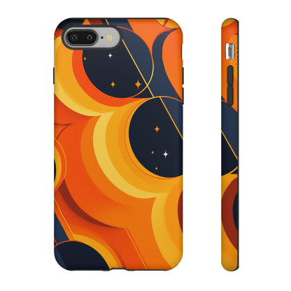 Orange & Black Groovy Patterns iPhone Case / Samsung Case