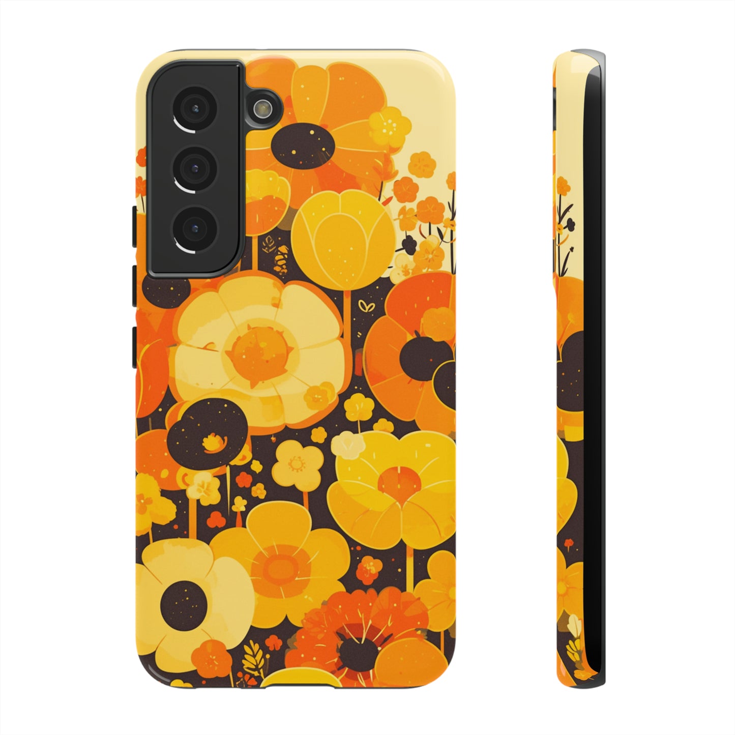 Retro Floral Pattern Illustrations iPhone Case / Samsung Case, Gift for Floral Lovers, Gift for Her