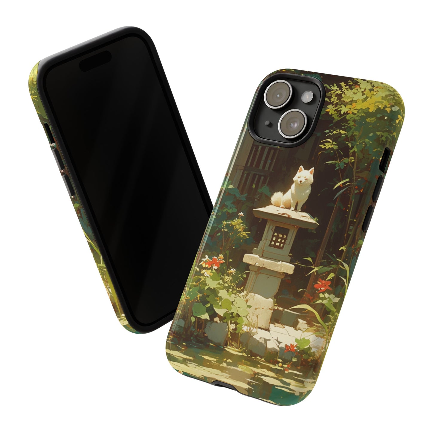 Dog Statue Vintage Japanese Aesthetic iPhone Case, iPhone 15 Pro Max 14 13 12 Mini, Samsung Galaxy S23 S22, Google Pixel 7