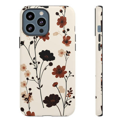 Minimalistic Tall Wildflowers iPhone Case