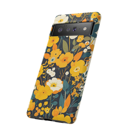 Retro Yellow Flowers iPhone Case / Samsung Case