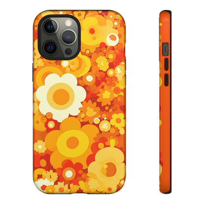 Big Bright Orange Abstract Floral iPhone Case / Samsung Case