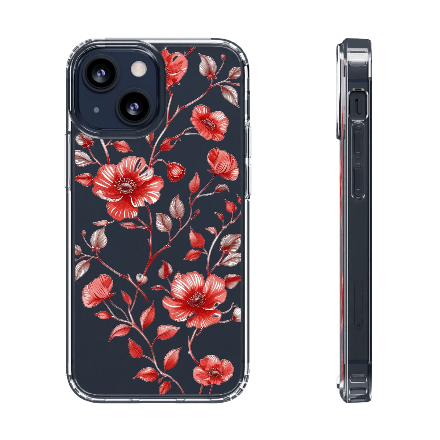 Scarlet Red Pansies | Clear iPhone Case / Samsung Case