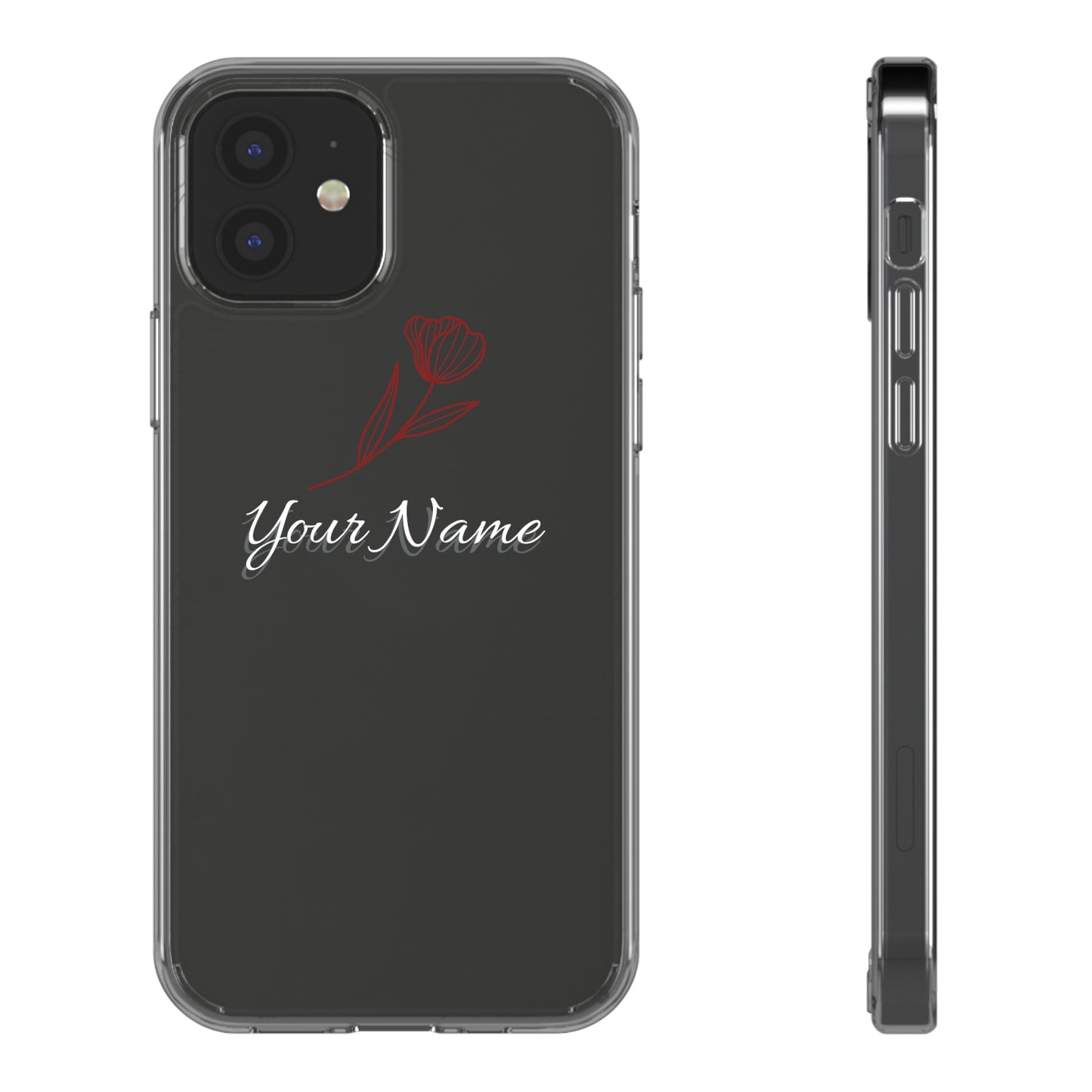 Personalized Rose Floral Sea | Clear iPhone Case / Samsung Case