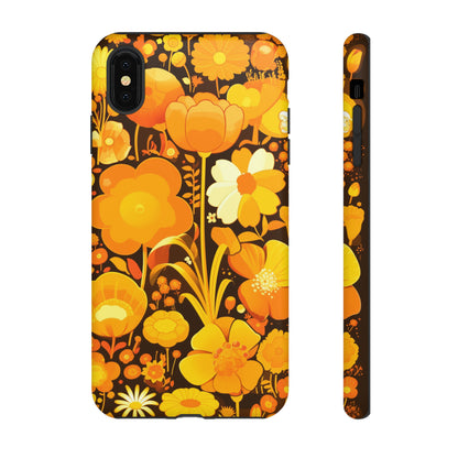 Retro Yellow Flower Patterns iPhone Case / Samsung Case