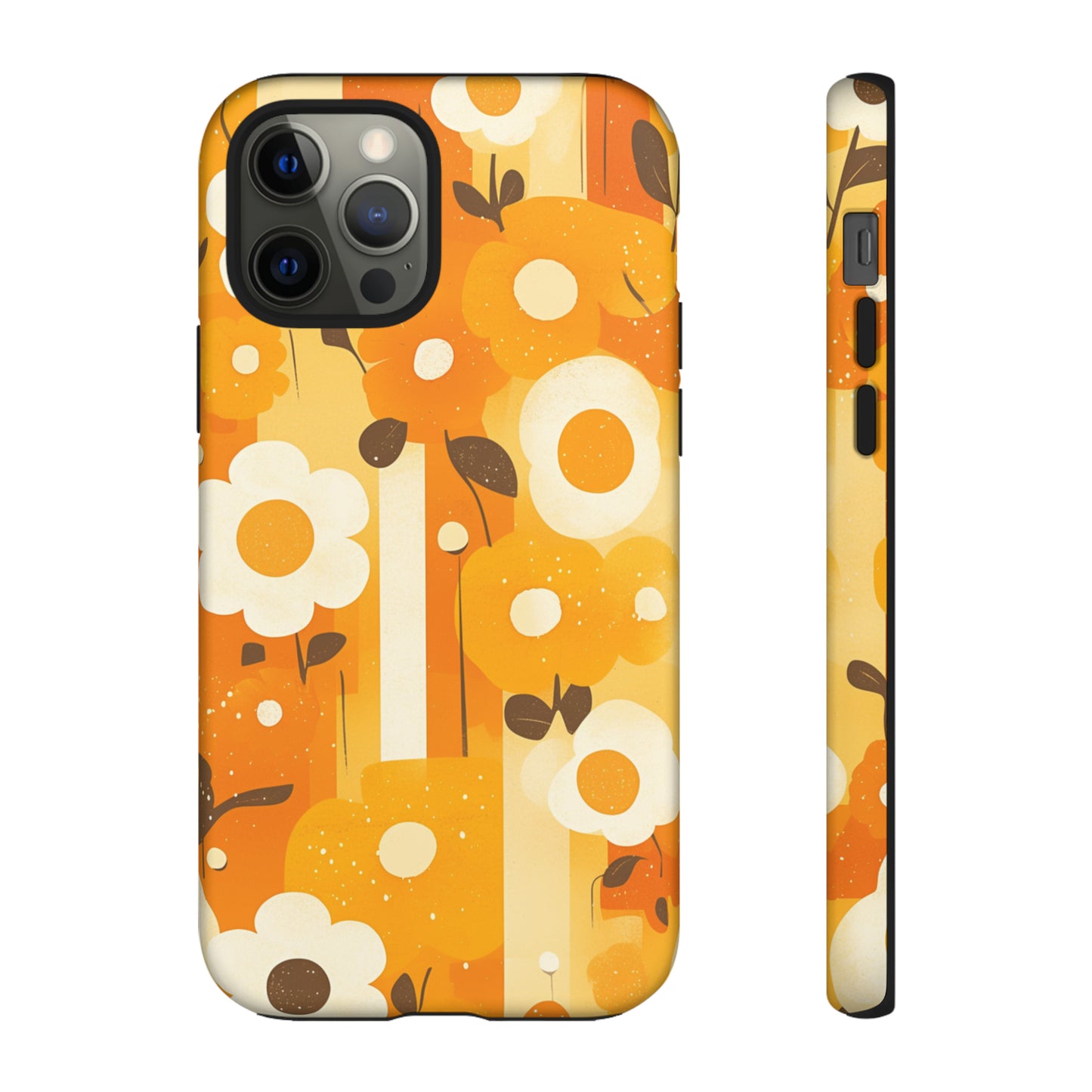 Retro 70s Abstract Flower Patterns iPhone Case / Samsung Case