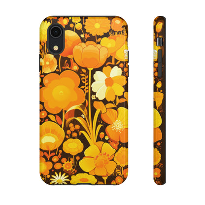 Retro Yellow Flower Patterns iPhone Case / Samsung Case