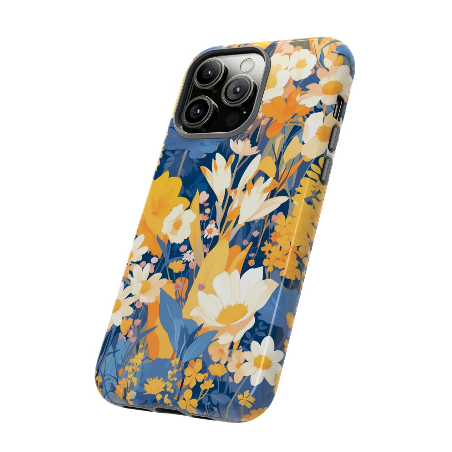 Wildflower Blooms, Abstract Retro Floral iPhone Case / Samsung Case