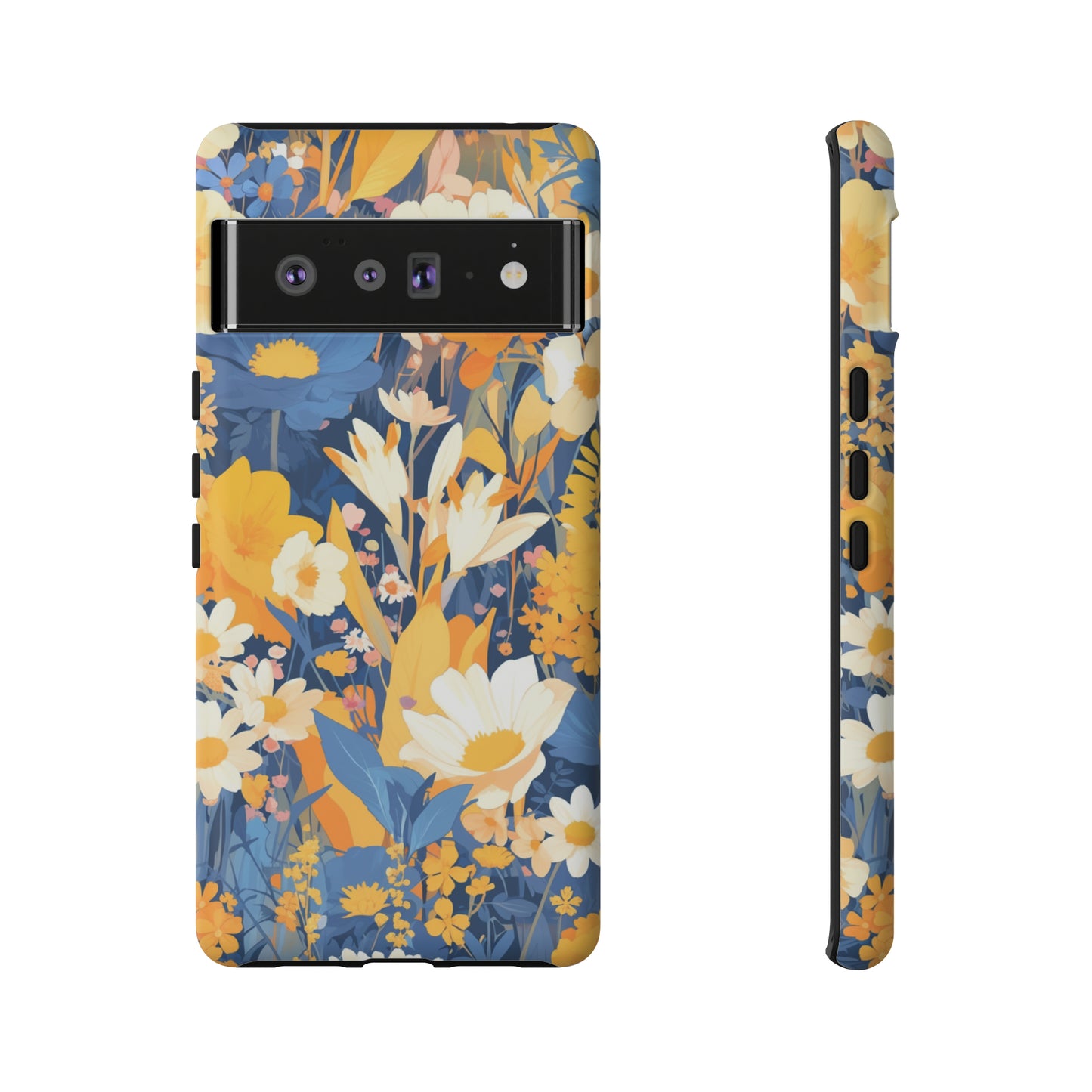 Wildflower Blooms, Abstract Retro Floral iPhone Case / Samsung Case