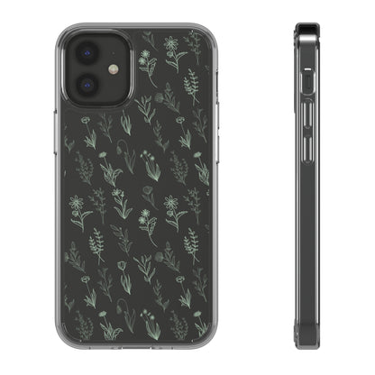 Lush Green Floral Sea | Clear iPhone Case / Samsung Case