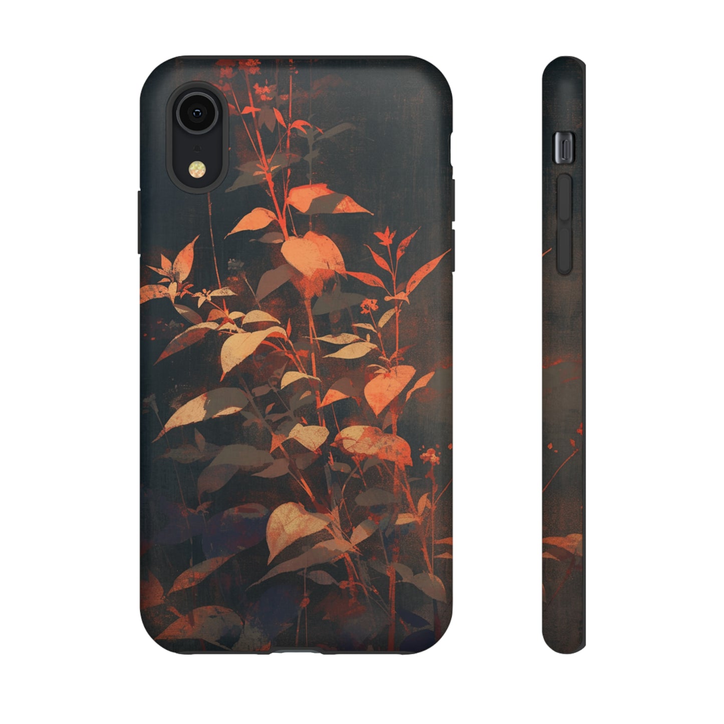 Black Blooms Wildflower iPhone Case