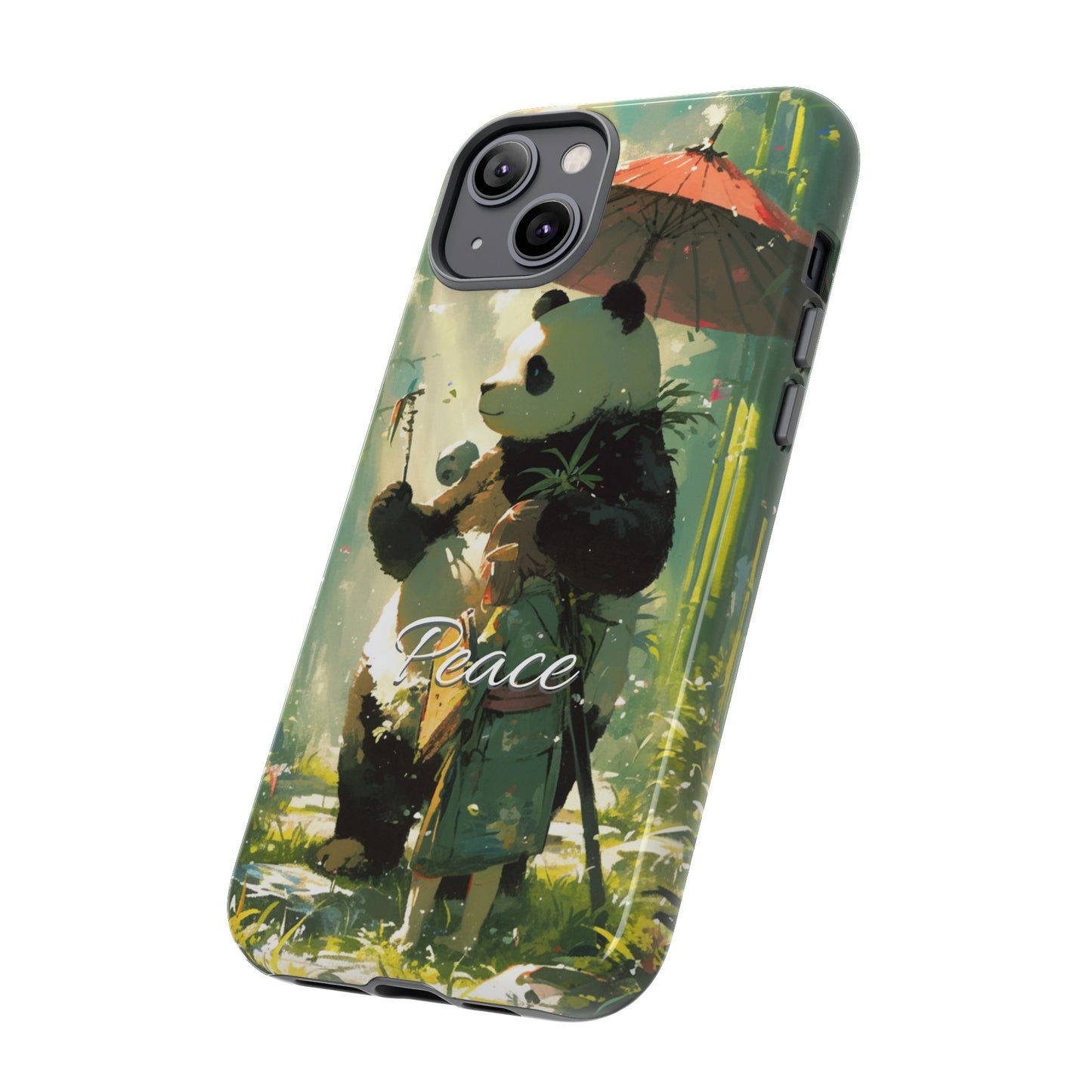 Japanese Aesthetic Vintage Panda iPhone Case / Samsung Case | "Peace"