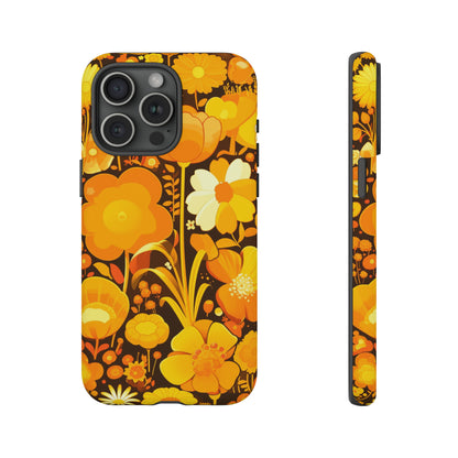 Retro Yellow Flower Patterns iPhone Case / Samsung Case