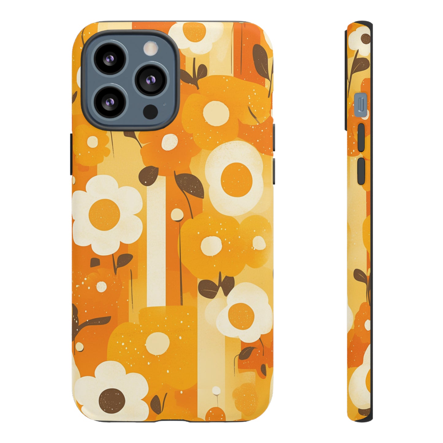 Retro 70s Abstract Flower Patterns iPhone Case / Samsung Case