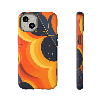 Orange & Black Groovy Patterns iPhone Case / Samsung Case