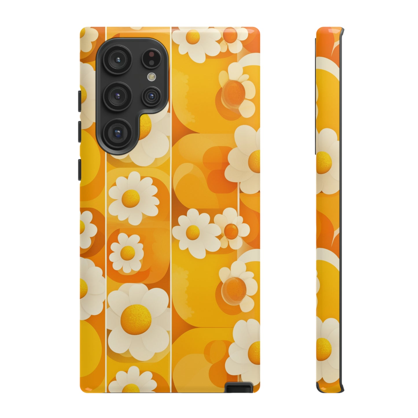 Yellow Floral Pattern Retro iPhone Case / Samsung Case