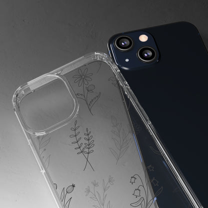 Chrome Floral Sea | Clear iPhone Case / Samsung Case