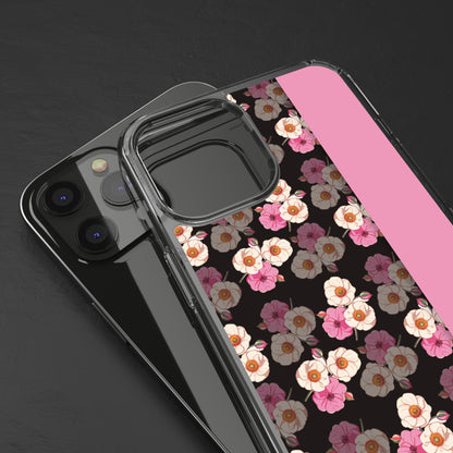 Custom Name Light Rose Pattern | Clear iPhone Case / Samsung Case