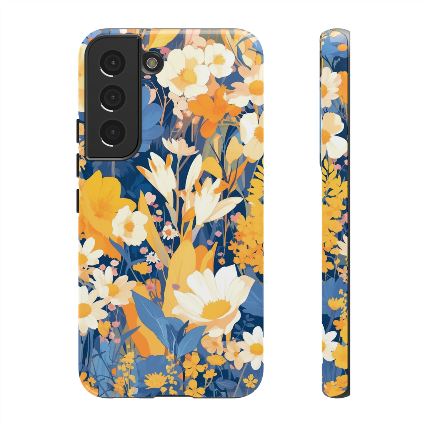 Wildflower Blooms, Abstract Retro Floral iPhone Case / Samsung Case