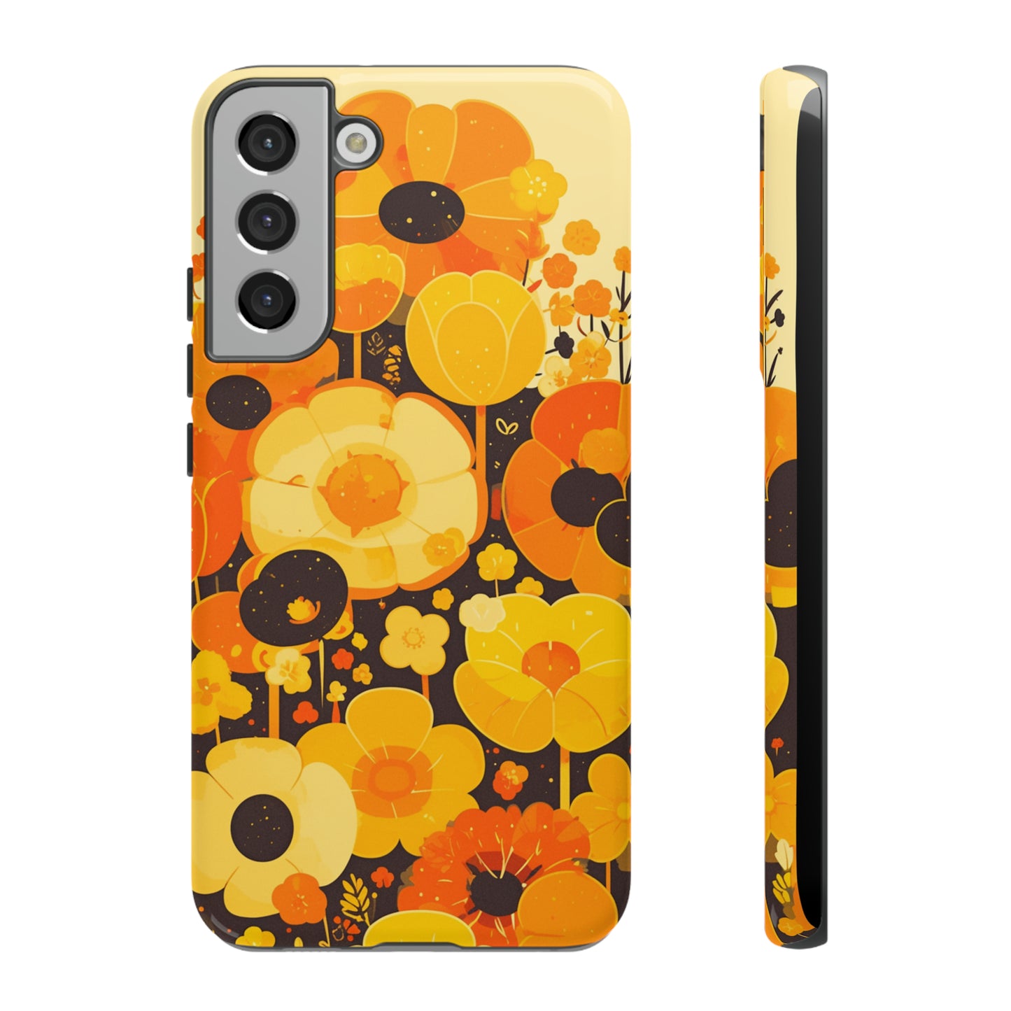 Retro Floral Pattern Illustrations iPhone Case / Samsung Case, Gift for Floral Lovers, Gift for Her