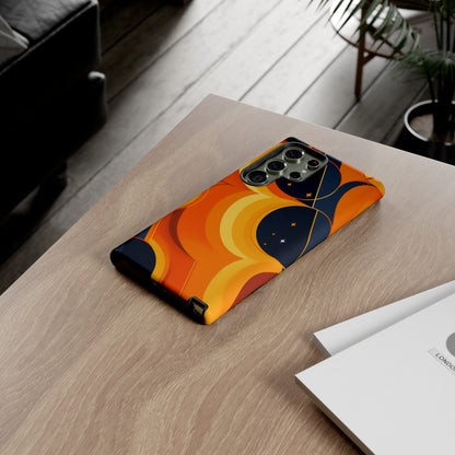 Orange & Black Groovy Patterns iPhone Case / Samsung Case