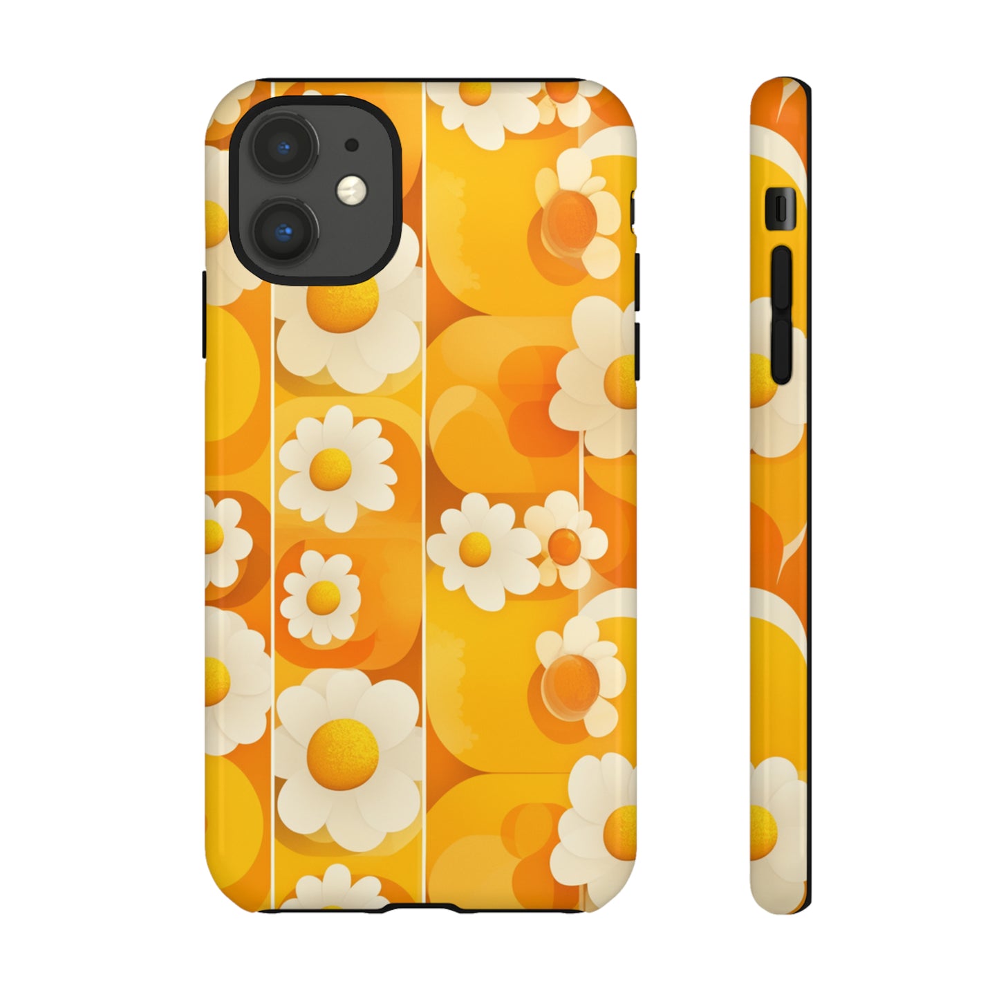 Yellow Floral Pattern Retro iPhone Case / Samsung Case