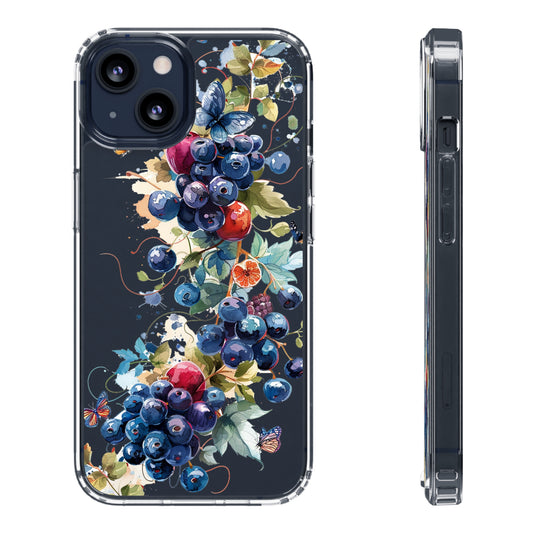 Berry Blues | Clear iPhone Case / Samsung Case