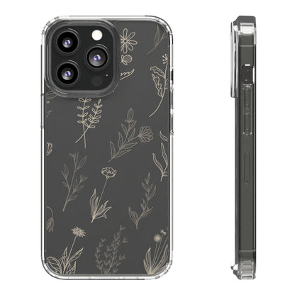 Golden Floral Sea | Clear iPhone Case / Samsung Case