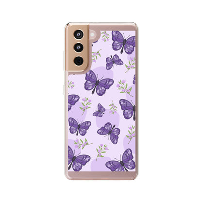 Purple Butterflies | Clear iPhone Case / Samsung Case