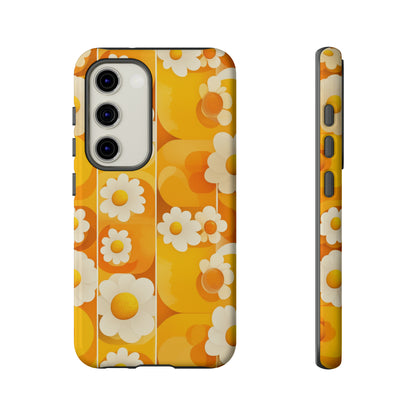 Yellow Floral Pattern Retro iPhone Case / Samsung Case