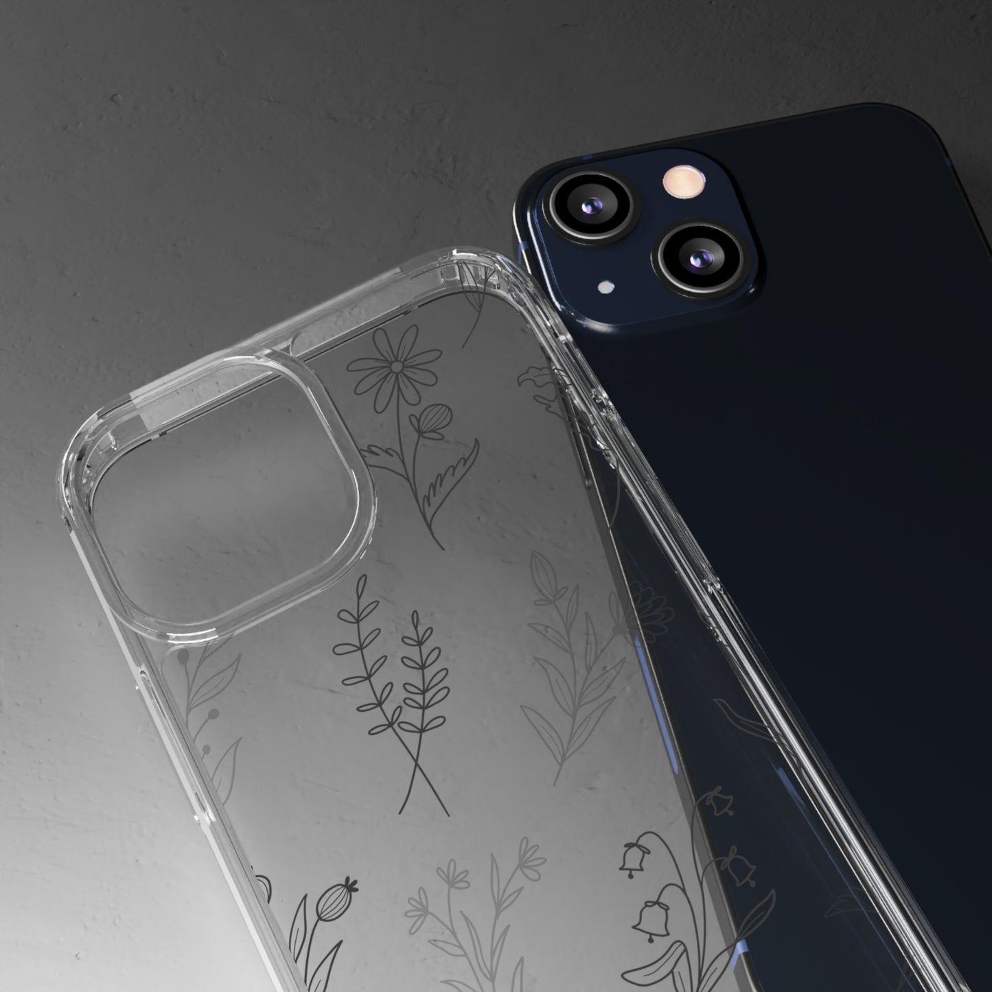 Chrome Floral Sea | Clear iPhone Case / Samsung Case